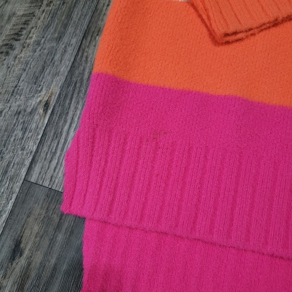 Free People Peaches Stripe Orange Pink Tunic Sweater XS (Has A Spot) - Picture 4 of 16